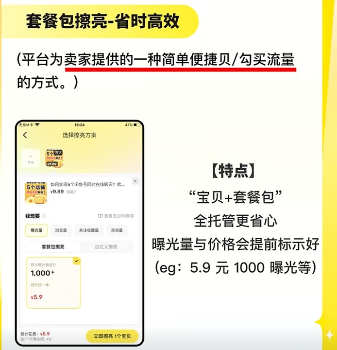 闲鱼擦亮选套餐包还是自定义？新手3分钟搞懂！