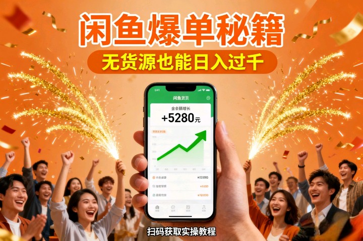 闲鱼卖家哭了！3招补满流量，首单必出，90%的人不知道最后1步