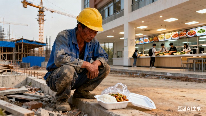 大学生2000元生活费不够用？农民工开水泡剩饭的日子，藏着消费观真相